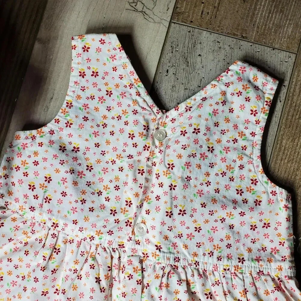 McBaby Garden Party Floral Smocked Baby Girl 6/9 Month Matching Outfit